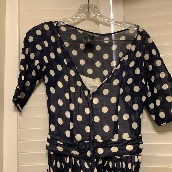 Authentic Vintage 1950s Suzy Perette New York Polka Dot Dress - Picture 6 of 12